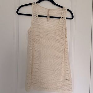 Mesh tank- cream- medium